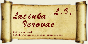 Latinka Verovac vizit kartica